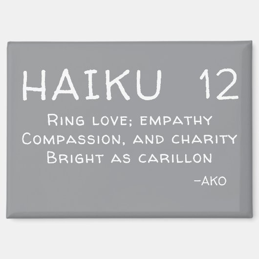 HAIKU 12 MAGNET (Vorderseite)