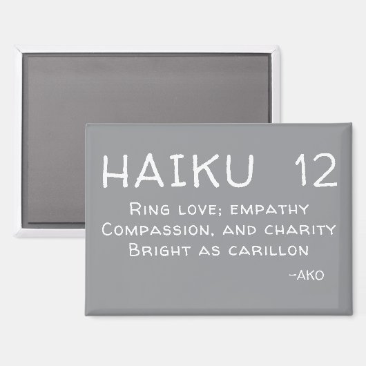 HAIKU 12 MAGNET (Vorderseite/Rückseite)
