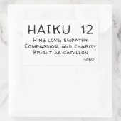 HAIKU 12 RECHTECKIGER AUFKLEBER (Tasche)