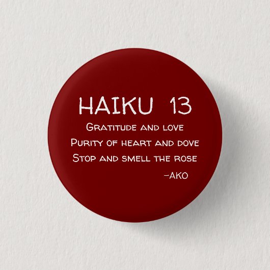 HAIKU 13 BUTTON (Vorderseite)