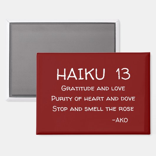 HAIKU 13 MAGNET (Vorderseite/Rückseite)