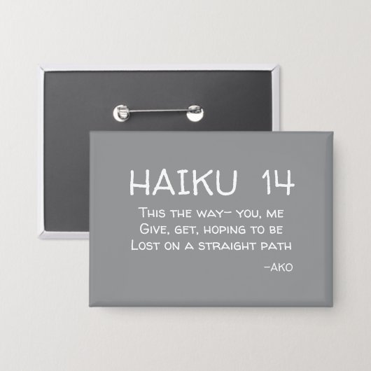 HAIKU 14 BUTTON (Vorderseite/Rückseite)