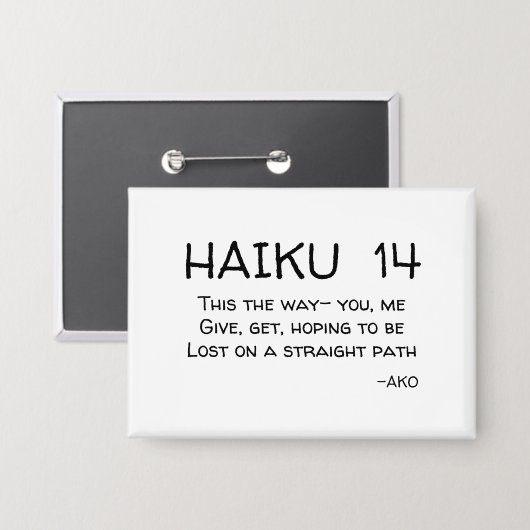HAIKU 14 BUTTON (Vorderseite/Rückseite)