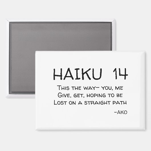 HAIKU 14 MAGNET (Vorderseite/Rückseite)