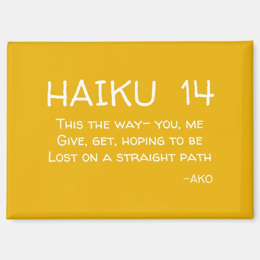 HAIKU 14 MAGNET (Vorderseite)