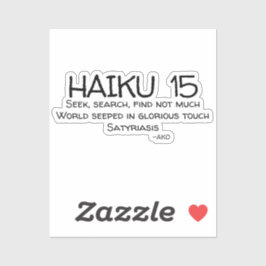 HAIKU 15 AUFKLEBER