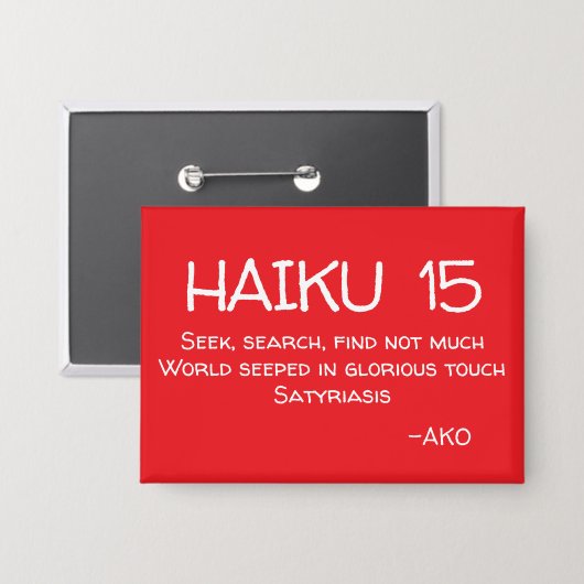 HAIKU 15 BUTTON (Vorderseite/Rückseite)