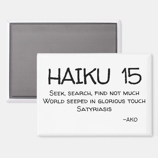HAIKU 15 MAGNET (Vorderseite/Rückseite)