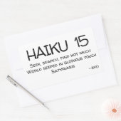HAIKU 15 RECHTECKIGER AUFKLEBER (Umschlag)