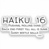 HAIKU 16 AUFKLEBER (Vorderseite)