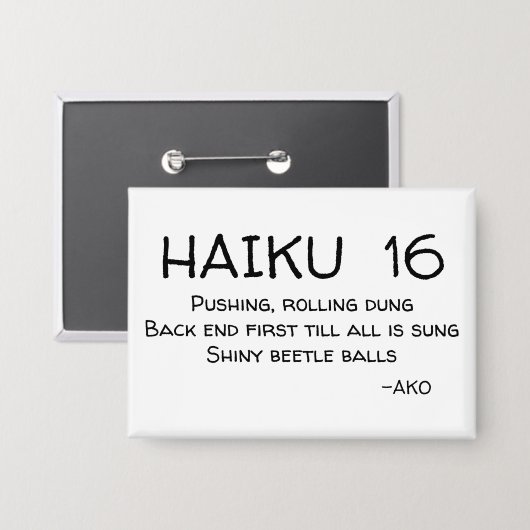 HAIKU 16 BUTTON (Vorderseite/Rückseite)