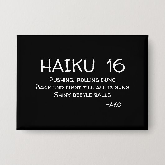 HAIKU 16 BUTTON (Vorderseite)
