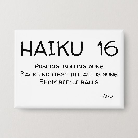 HAIKU 16 BUTTON (Vorderseite)