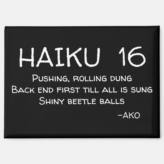 HAIKU 16 MAGNET (Vorderseite)