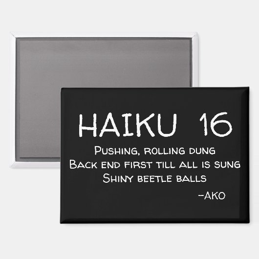 HAIKU 16 MAGNET (Vorderseite/Rückseite)