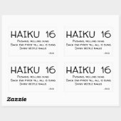 HAIKU 16 RECHTECKIGER AUFKLEBER (Blatt)