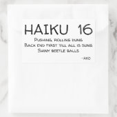 HAIKU 16 RECHTECKIGER AUFKLEBER (Tasche)