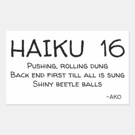 HAIKU 16 RECHTECKIGER AUFKLEBER