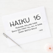 HAIKU 16 RECHTECKIGER AUFKLEBER (Umschlag)