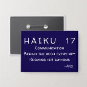 HAIKU 17 BUTTON (Vorderseite/Rückseite)