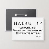 HAIKU 17 BUTTON (Vorderseite/Rückseite)