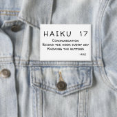 HAIKU 17 BUTTON (Insitu)