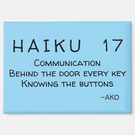 HAIKU 17 MAGNET (Vorderseite)