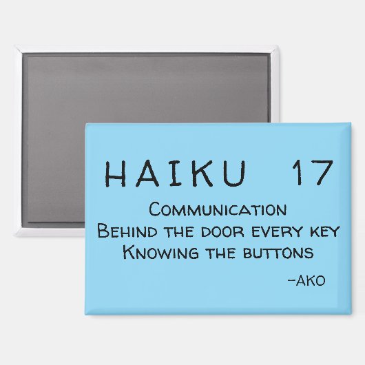 HAIKU 17 MAGNET (Vorderseite/Rückseite)