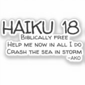 HAIKU 18 AUFKLEBER (Vorderseite)