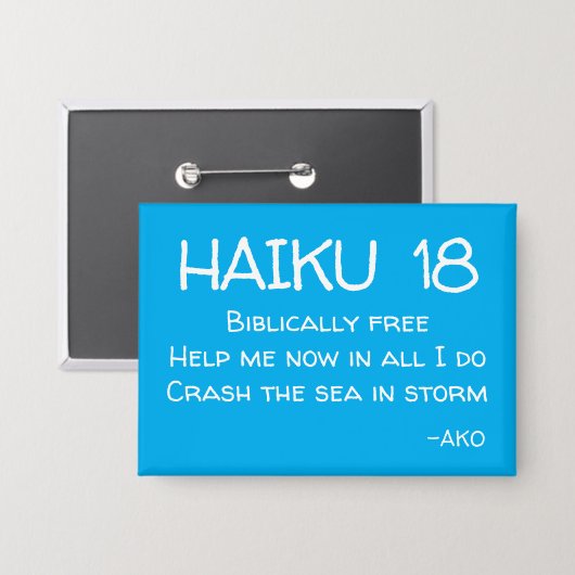HAIKU 18 BUTTON (Vorderseite/Rückseite)