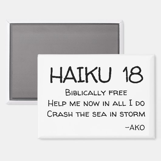HAIKU 18 MAGNET (Vorderseite/Rückseite)