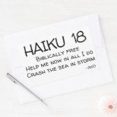 HAIKU 18 RECHTECKIGER AUFKLEBER (Umschlag)