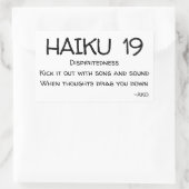 HAIKU 19 RECHTECKIGER AUFKLEBER (Tasche)