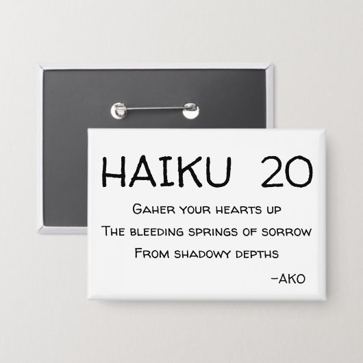 HAIKU 20 BUTTON (Vorderseite/Rückseite)