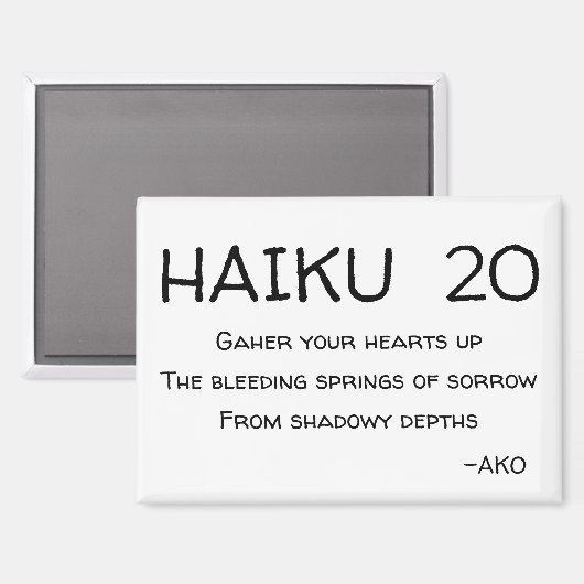 HAIKU 20 MAGNET (Vorderseite/Rückseite)