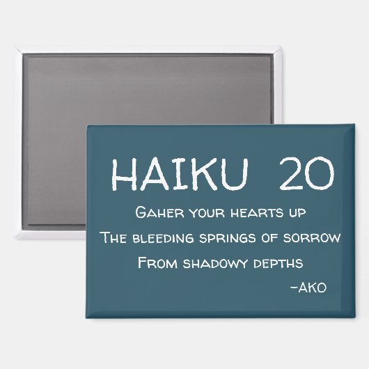 HAIKU 20 MAGNET (Vorderseite/Rückseite)