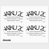 HAIKU 20 RECHTECKIGER AUFKLEBER (Blatt)