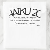 HAIKU 20 RECHTECKIGER AUFKLEBER (Tasche)