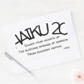 HAIKU 20 RECHTECKIGER AUFKLEBER (Umschlag)