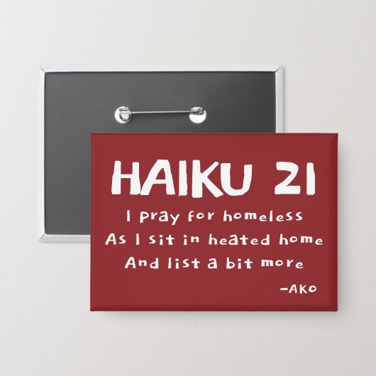 HAIKU 21 BUTTON (Vorderseite/Rückseite)