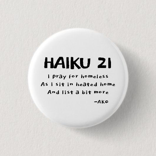 HAIKU 21 BUTTON (Vorderseite)