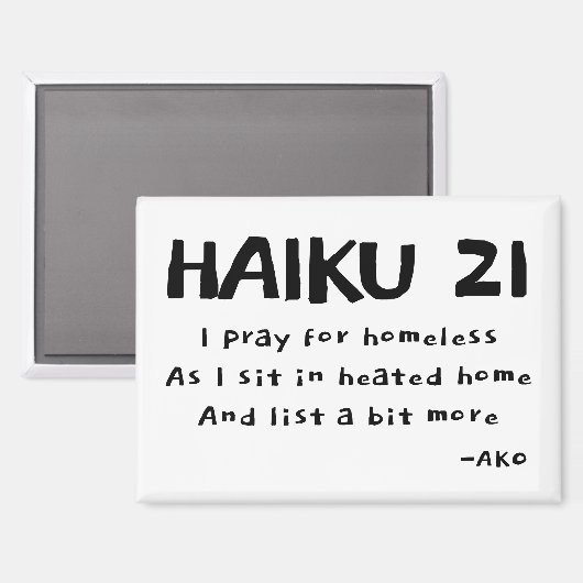 HAIKU 21 MAGNET (Vorderseite/Rückseite)