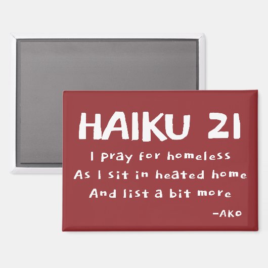 HAIKU 21 MAGNET (Vorderseite/Rückseite)