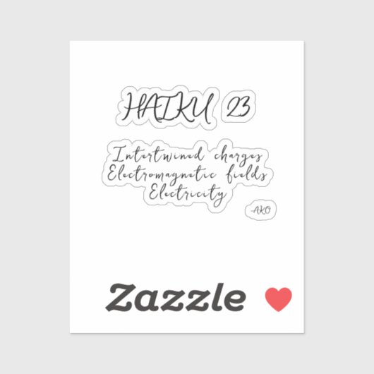 HAIKU 23 AUFKLEBER (Blatt)