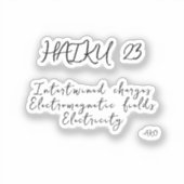 HAIKU 23 AUFKLEBER (Vorderseite)