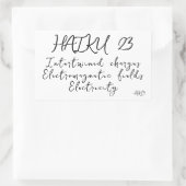 HAIKU 23 RECHTECKIGER AUFKLEBER (Tasche)