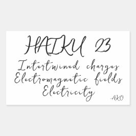 HAIKU 23 RECHTECKIGER AUFKLEBER