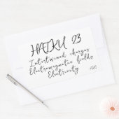 HAIKU 23 RECHTECKIGER AUFKLEBER (Umschlag)