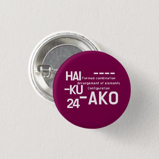 HAIKU 24 BUTTON (Vorne & Hinten)