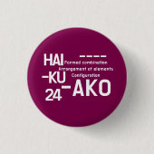HAIKU 24 BUTTON (Vorderseite)